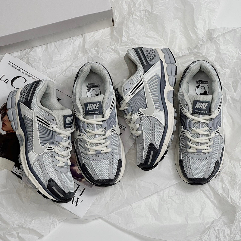 JDK STORE_Giày Sneaker Vomero 5 Đen Xám Black Grey