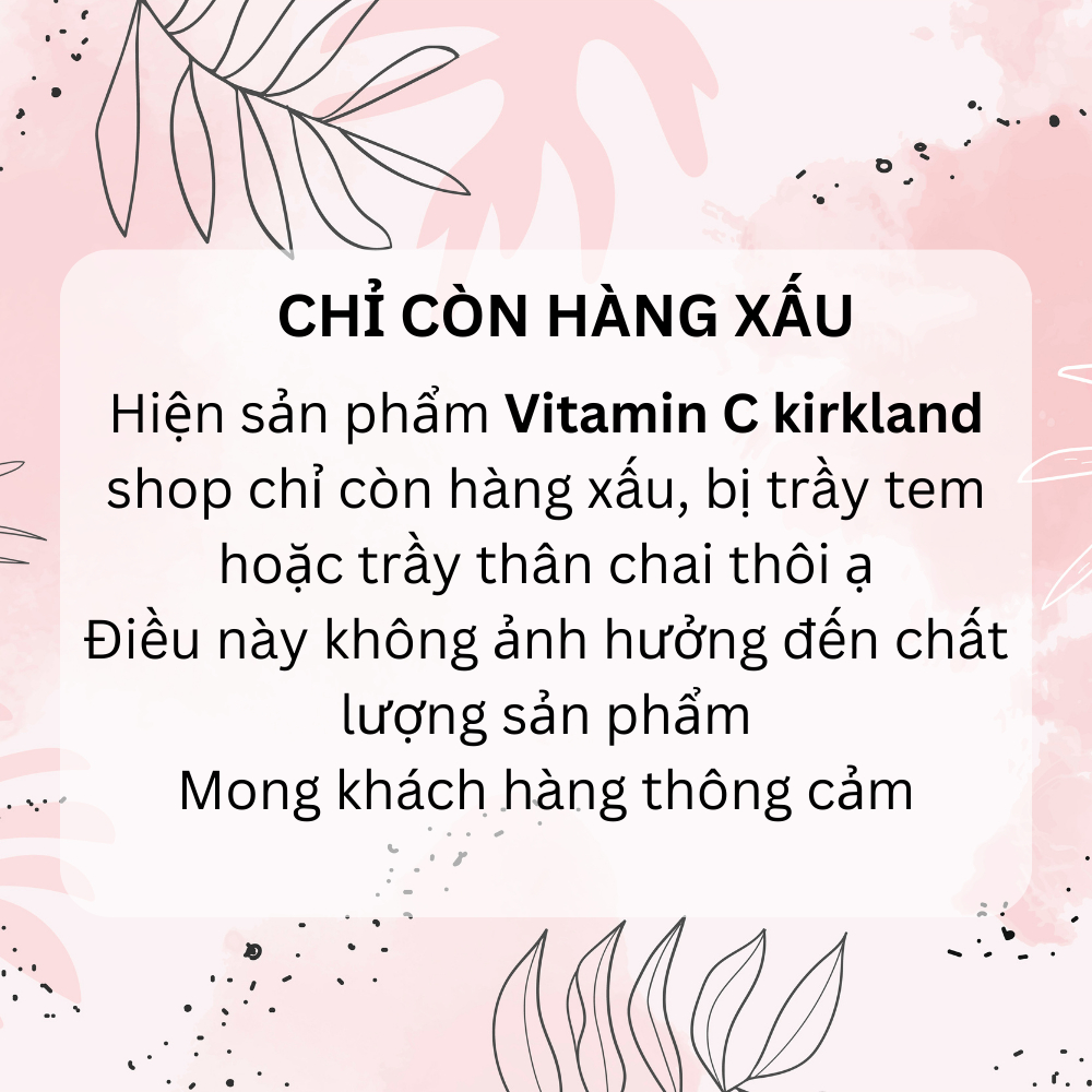 HÀNG XẤU - Viên Uống KIRKLAND Signature VITAMIN C 1000 mg 500 Viên Tăng sức đề kháng cho cơ thể shop Hong1008