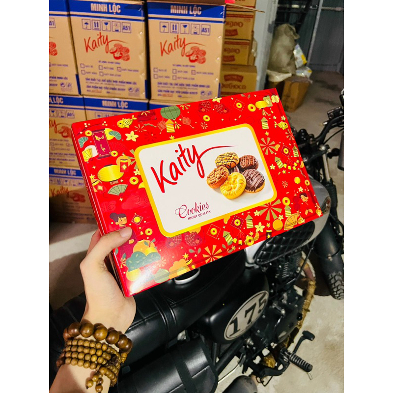 Bánh quy Mèo LUCKY HỘP GIẤY 500gr  Bánh giòn thơm ngon