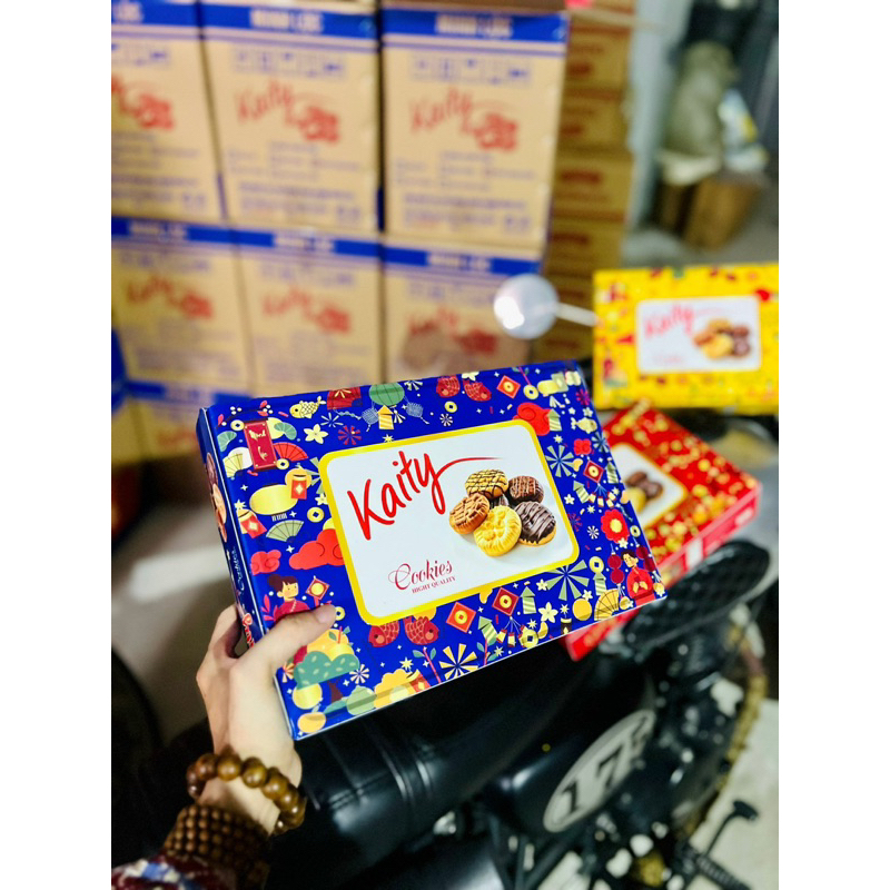 Bánh quy Mèo LUCKY HỘP GIẤY 500gr  Bánh giòn thơm ngon