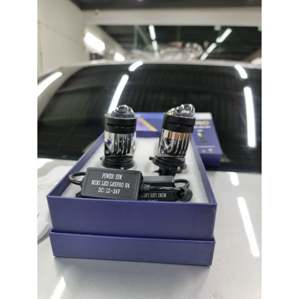 Đèn Led bi cầu mini H4 Vislight cao cấp mẫu mới 2023 gắn ô tô, xe máy, xe tải, bảo hành 3 năm