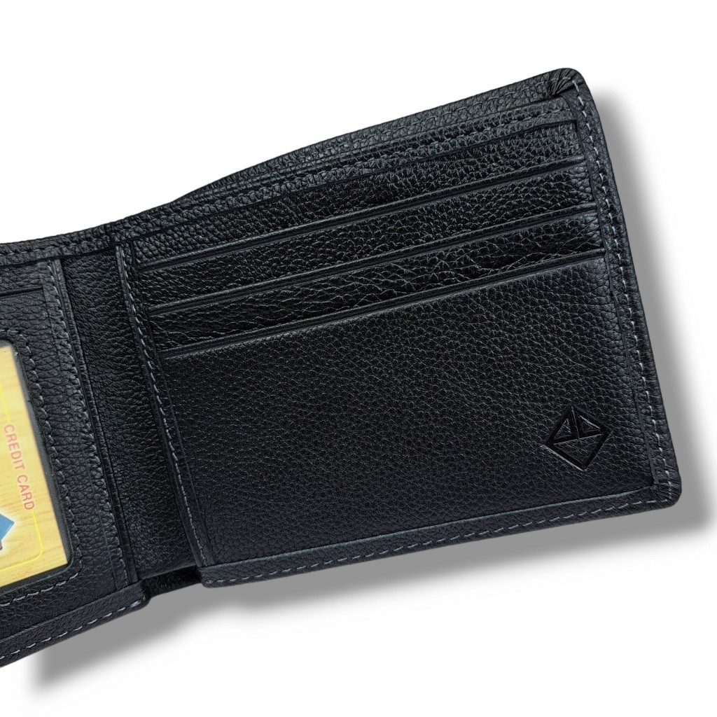 Ví nam da bò sáp hạt PQ Leather PV9 - Bảo hành 12 tháng, full box làm quà tặng