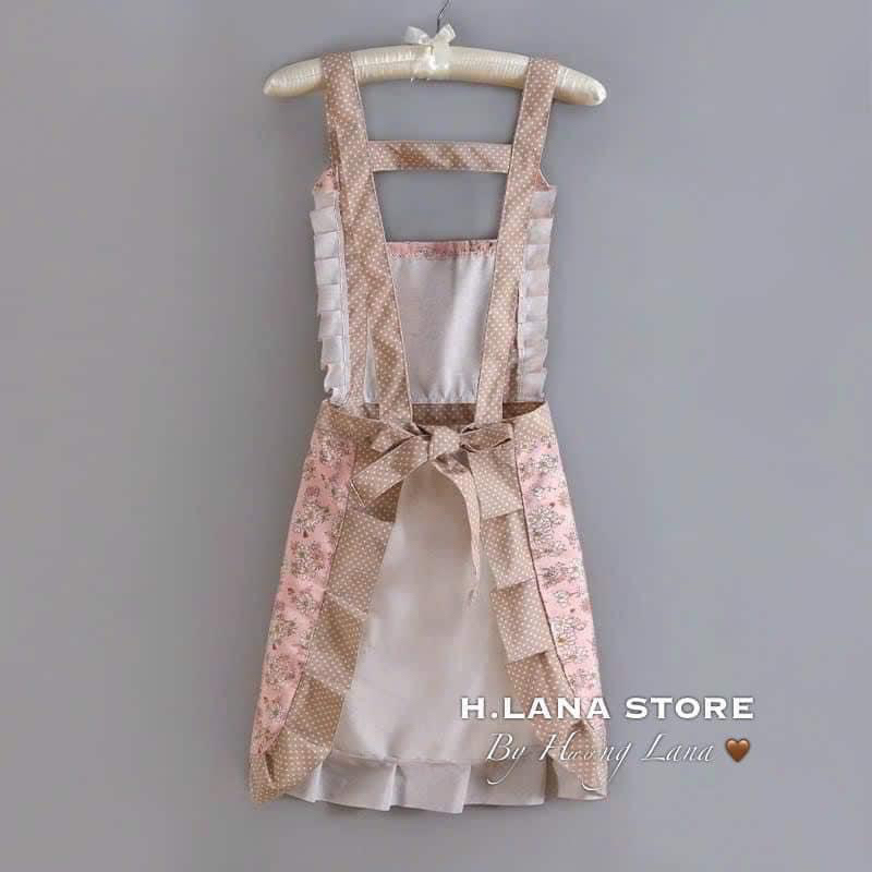 Tạp dề nấu bếp hoa nhí Vintage