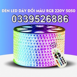 Dây LED nháy đổi 7 màu 5050 RGB 220V (5/10 mét) chưa kèm nguồn điều khiển