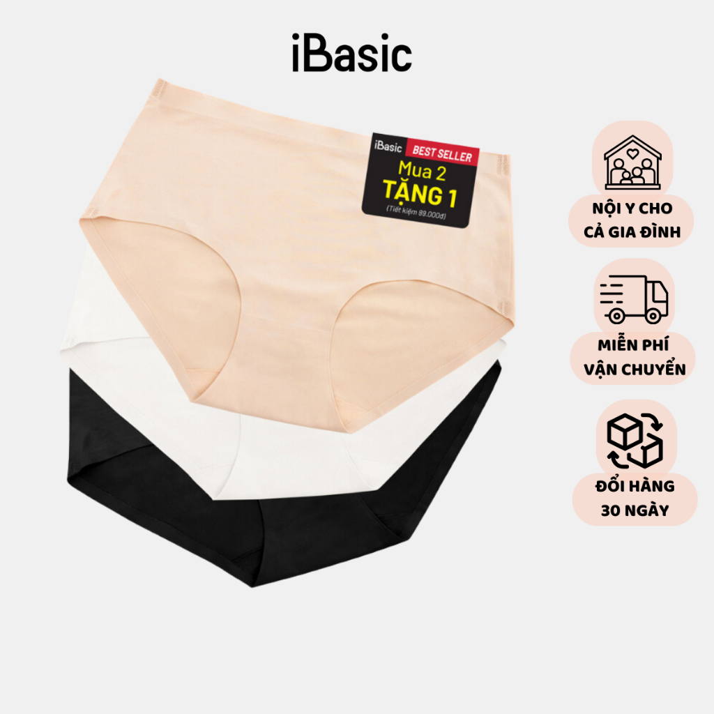 Pack 3 quần lót không đường may iBasic V189