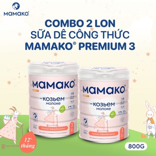Sữa dê công thức mamako premium số 3 - 800g sữa dê nga tăng cường miễn dịch
