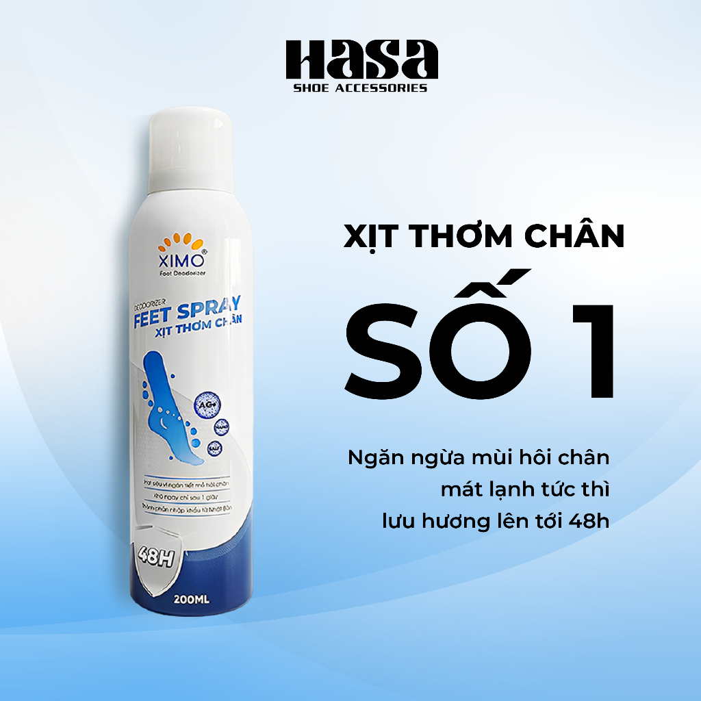 Xịt ngăn mùi hôi chân XIMO Xịt khử mùi thơm chân khử mùi giày hạn chế vi khuẩn và lưu giữ mùi hương cho lòng bàn chân