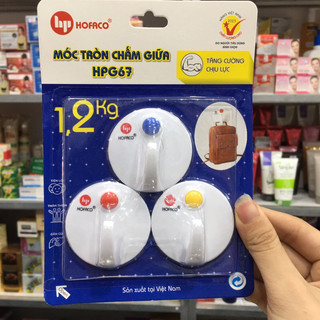 Móc dán tường hofaco - móc tròn chấm giữa hpg67