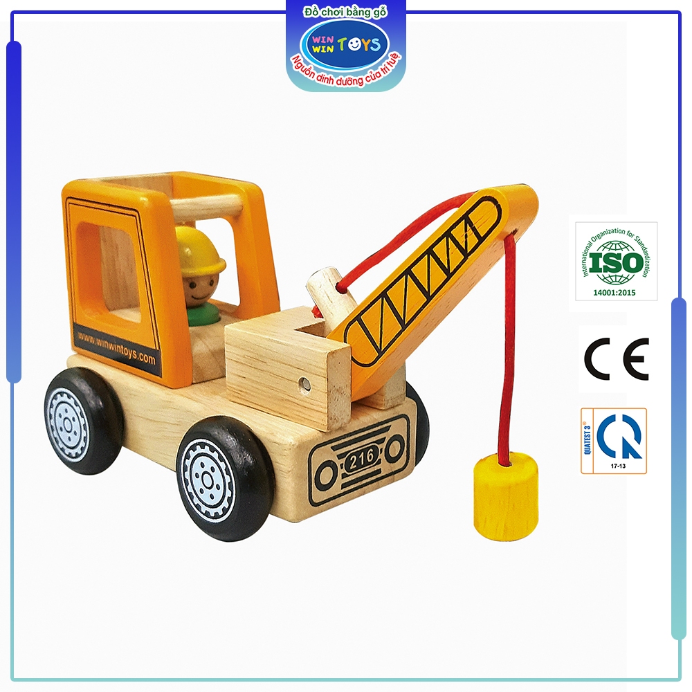 Đồ chơi gỗ Xe công trình đa năng (5 trong 1) | Winwintoys 63322 | Phát triển trí tưởng tượng và vận động