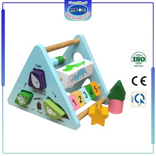 Đồ chơi gỗ Trò chơi đa năng Winwintoys 66022, rèn luyện tính sáng tạo, sự khéo léo, nhận biết hình