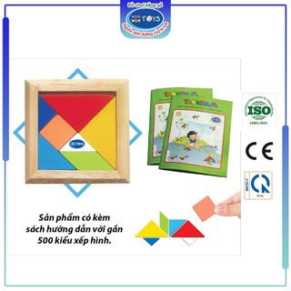 Đồ chơi gỗ Xếp hình Tangram đơn Winwintoys 60172, phát triển tư duy và sự sáng tạo