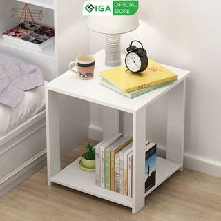 Bàn trà gỗ 2 tầng đa năng IGA thiết kế thông gian cực chill - GP23