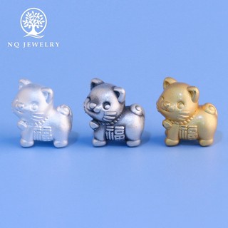 Charm xỏ ngang hình chú mèo may mắn - NQ Jewelry