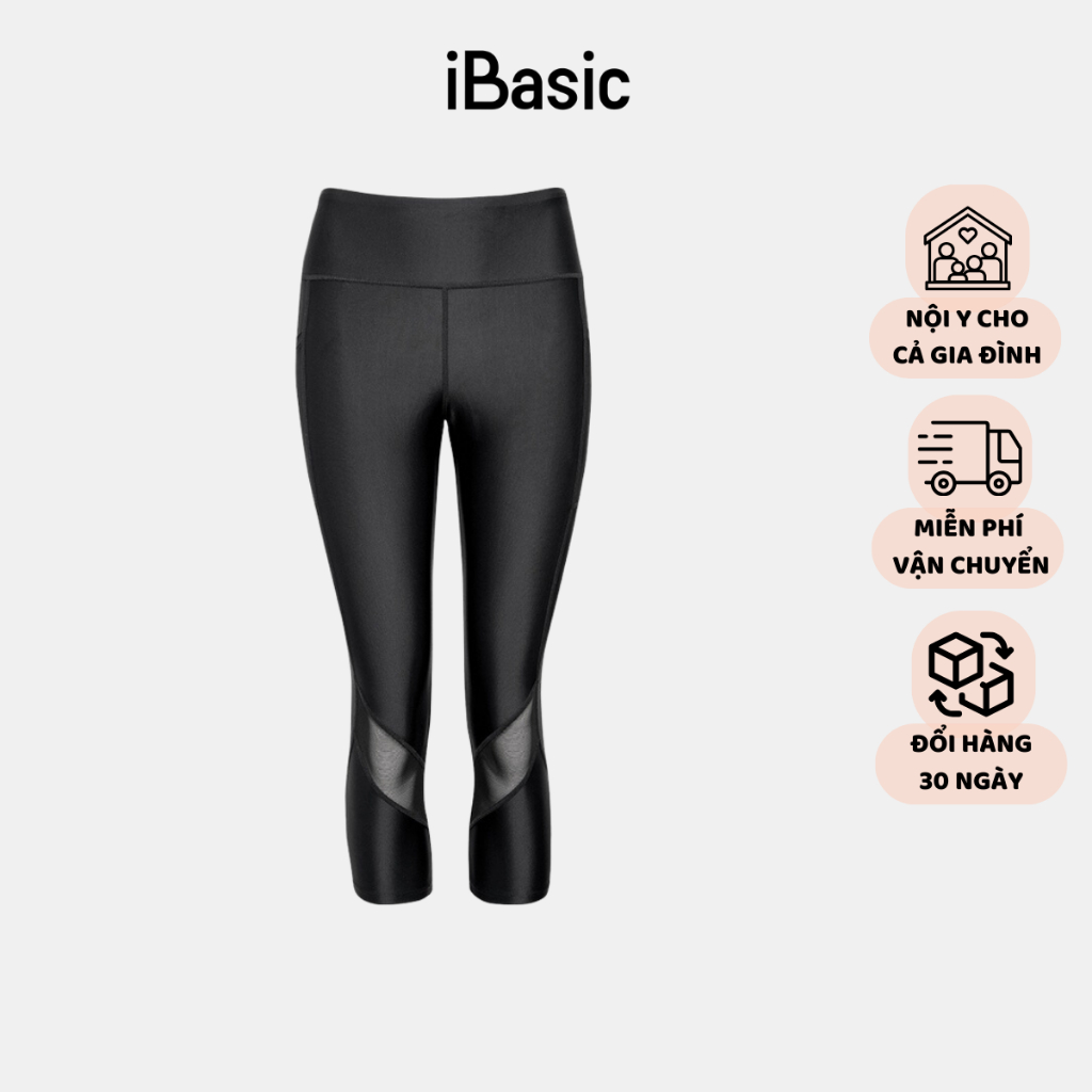 Quần thể thao legging dáng lửng iBasic IBX062P