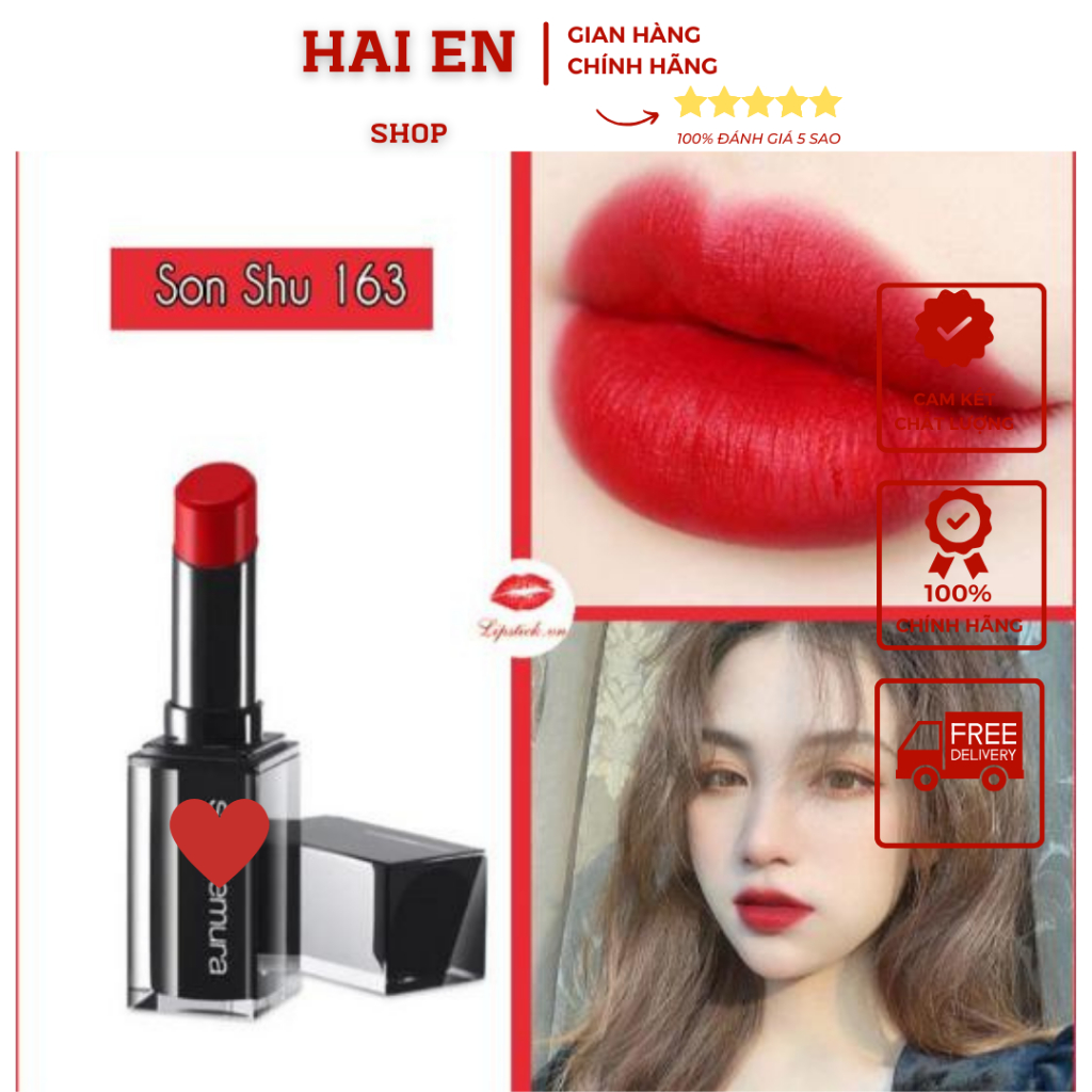 Son Sh.u 163 đỏ tươi fullsize