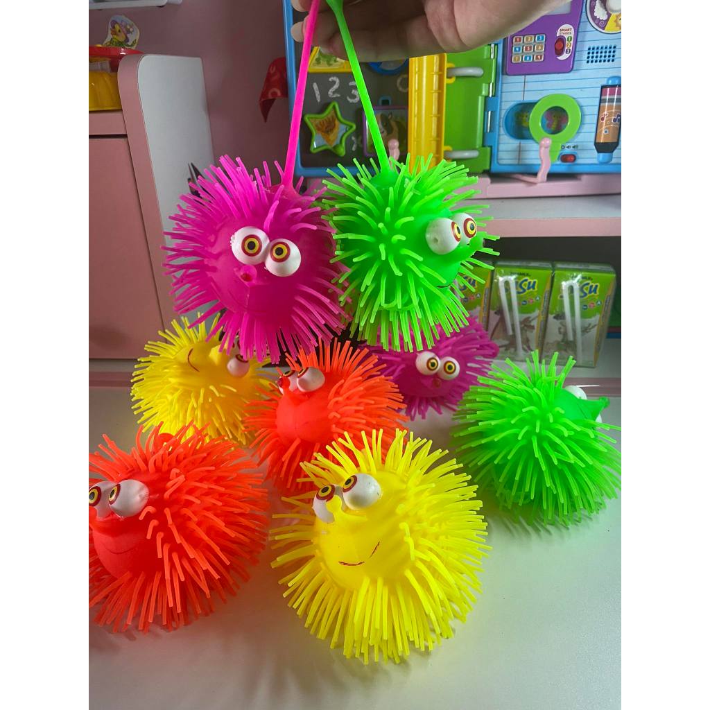 Đồ Chơi Chôm Chôm Nắn Bóp Giảm Căng Thẳng Đồ Chơi Con Nhím Phát Sáng Có Đèn Led Phát Sáng Và Dây Cầm