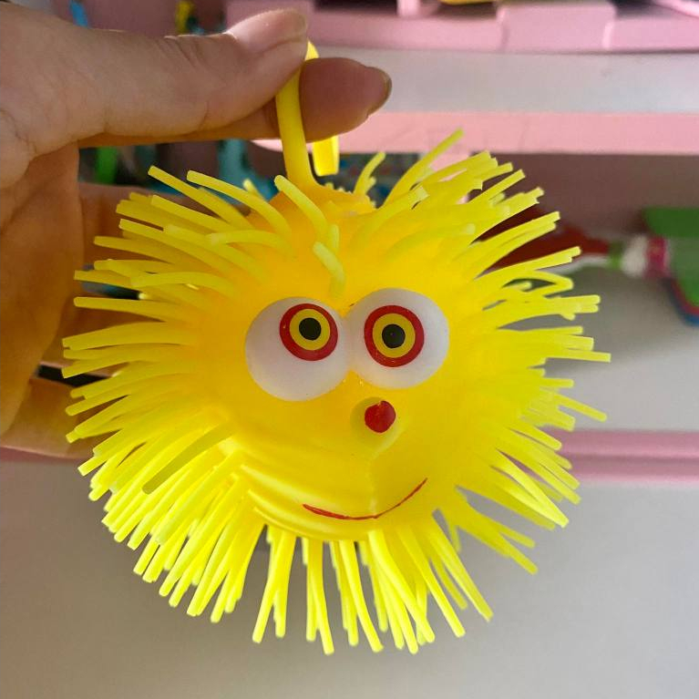Đồ Chơi Chôm Chôm Nắn Bóp Giảm Căng Thẳng Đồ Chơi Con Nhím Phát Sáng Có Đèn Led Phát Sáng Và Dây Cầm