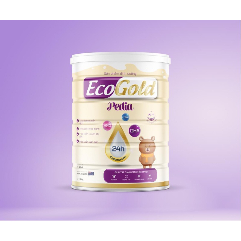 Date2027-Combo 5 lon Sữa EcoGold Pedia,dành trẻ 1-10 tuổi,mua combo 5 lon tặng 1 lon cùng loại