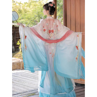 HÁN PHỤC THÊU HOA CỔ TÍCH THỜI ĐƯỜNG