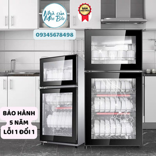 HÀNG LOẠI 1 - Máy sấy bát đũa khử khuẩn 188L bằng OZONE + Tủ khử trùng hồng ngoại siêu sạch - Tủ sấy BH 5 NĂM