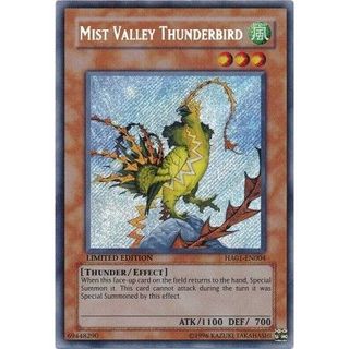 [ Dưa Hấu Yugioh ] Lá bài thẻ Mist Valley Thunderbird - secret Rare - Tặng bọc bài nhựa bảo quản
