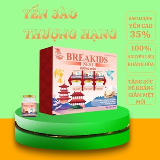 Yến sào BREAKIDS 35% tổ yến set 6 lọ x70ml hộp quà ,tổ yến chưng đường phèn,giúp tăng đề kháng phục hồi