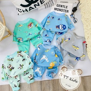 Bộ nỉ bông cho bé cực mềm mại ấm áp họa tiết dễ thương