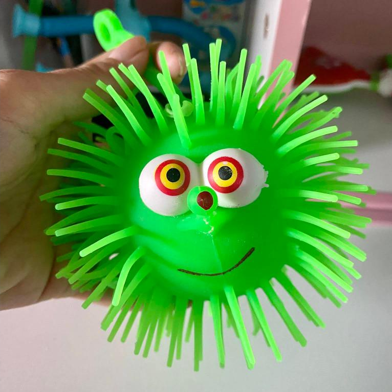 Đồ Chơi Chôm Chôm Nắn Bóp Giảm Căng Thẳng Đồ Chơi Con Nhím Phát Sáng Có Đèn Led Phát Sáng Và Dây Cầm