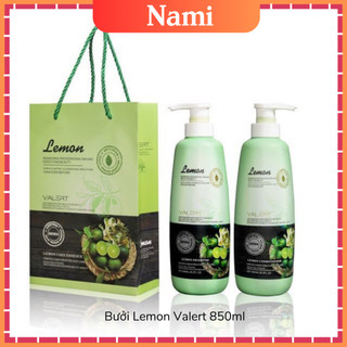 Cặp Dầu Gội Xả LEMON VALERT CHANH & HOA BƯỞI 750Ml. Phục Hồi Hư Tổn,Ngăn Gàu, Nấm, Kích Thích Mọc Tóc Hàng Chính Hãng