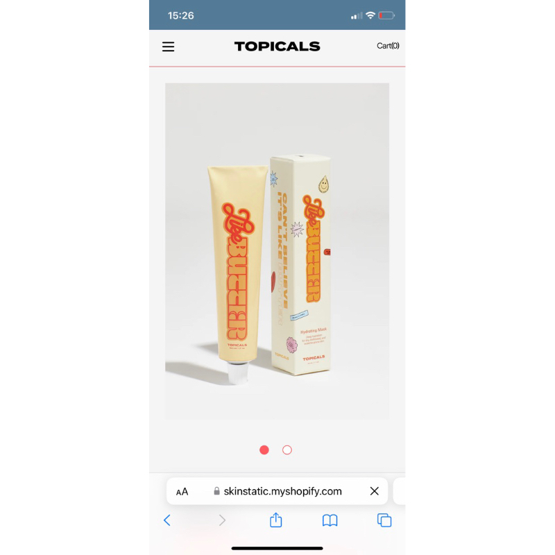 Topicals mặt nạ cấp ẩm dành cho những làn da cự.c kì nhạ.y cảm