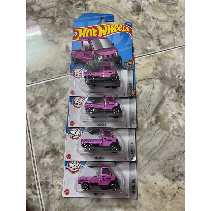 Mô hình xe Mighty K Pink chính hãng Hot Wheels tỉ lệ 1:64