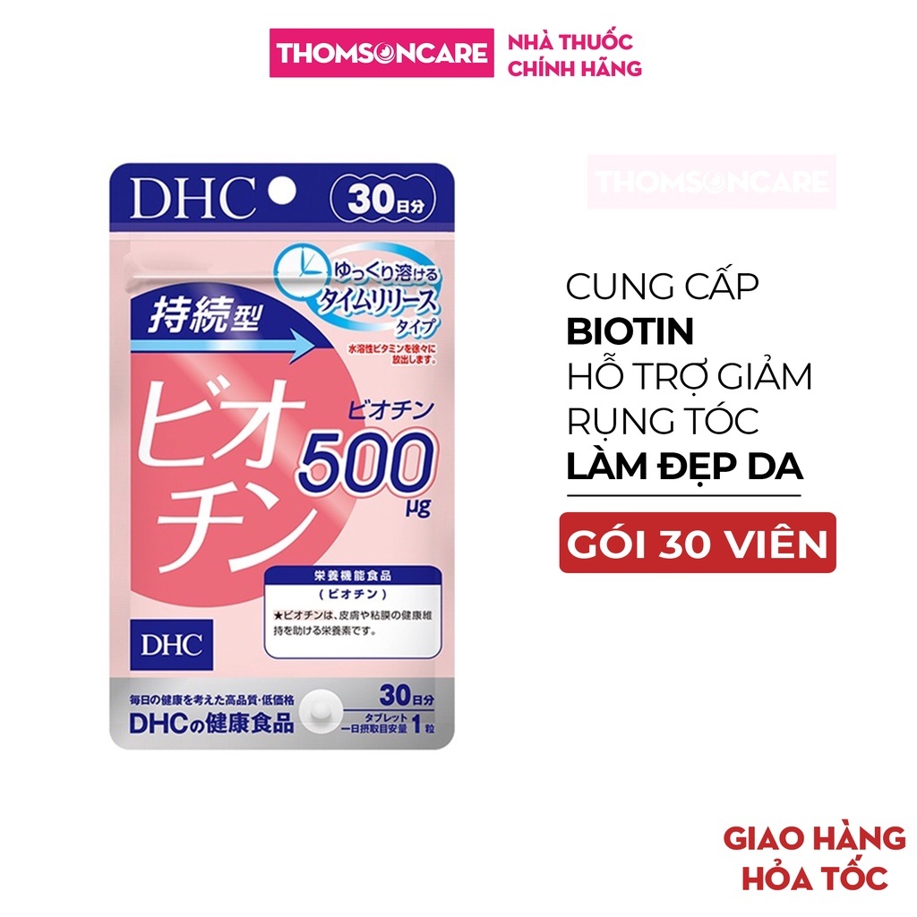 Combo tóc chắc khỏe Biotin DHC 30 viên và Lcystine 60 viên, giúp đẹp da, kích thích mọc tóc, giảm lão hóa da cystine
