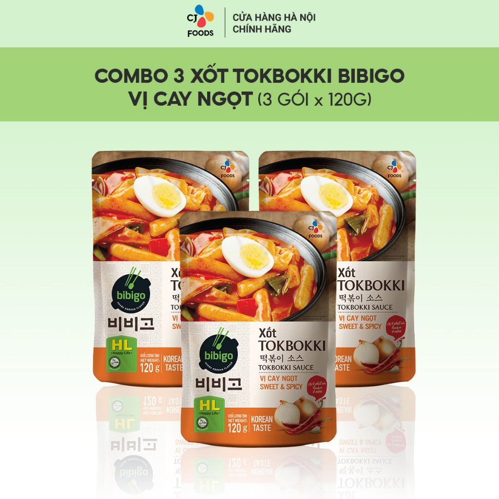 Xốt nấu Tokbokki Hàn Quốc Bibigo - Vị cay ngọt 120g