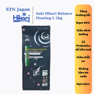 Thức ăn cá koi tăng trưởng, giàu chất xơ, hạt nổi Saki Hikari Balance 5kg