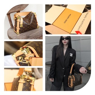 Túi xách nữ cao cấp LV da thật mềm sz23cm dáng trunk mới nhất kèm 2 quai