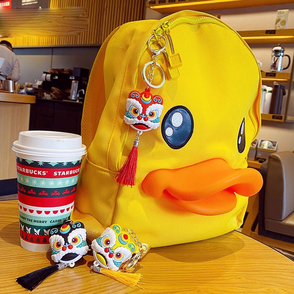 MVP3543 Móc Khóa Hình Đầu Lân Tua Rua Dễ Thương