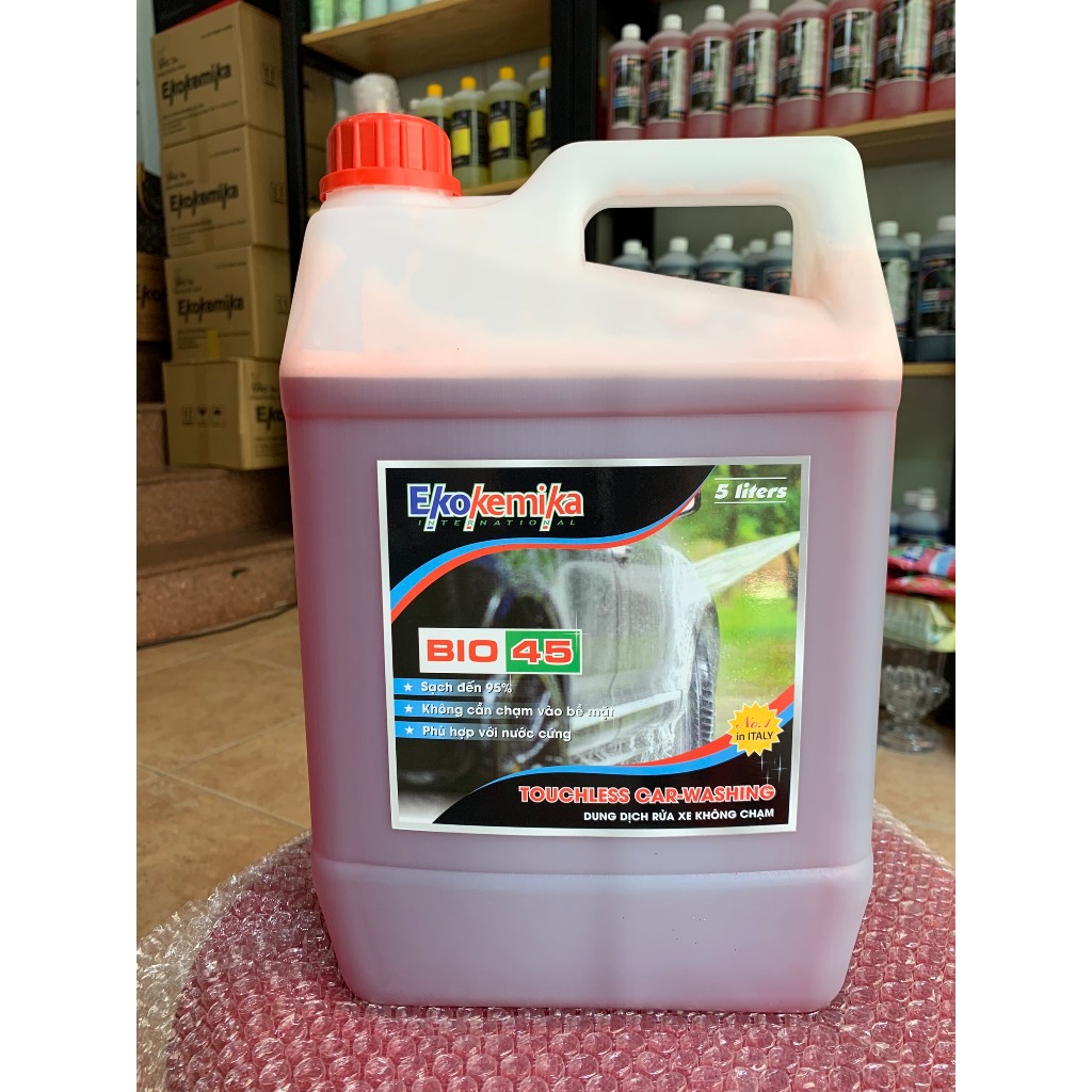 DUNG DỊCH RỬA XE KHÔNG CHẠM BIO 45 Chai 5 Lít