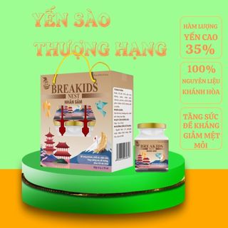 Yến sào BREAKIDS 35% tổ yến set 6 lọ x70ml ,tổ yến chưng nhân sâm giúp tăng đề kháng phục hồi