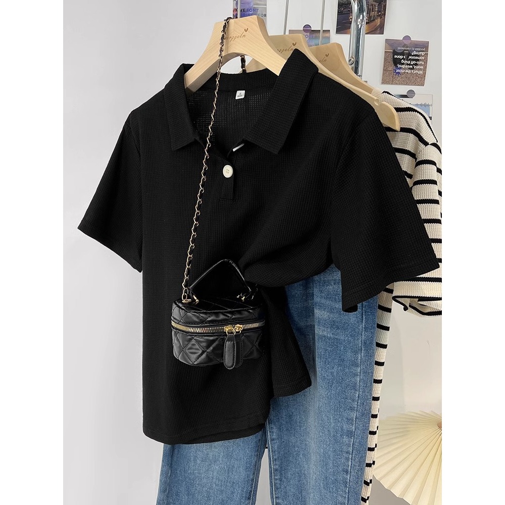 Áo Thun Polo Nữ Bigsize Thiết Kế Đơn Giản, Phong Cách Hàn Quốc APL