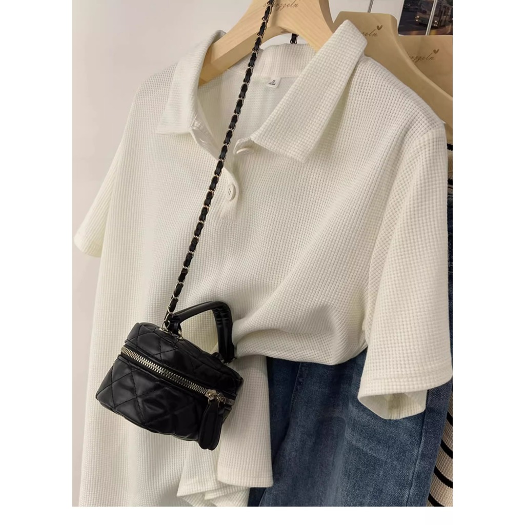 Áo Thun Polo Nữ Bigsize Thiết Kế Đơn Giản, Phong Cách Hàn Quốc APL