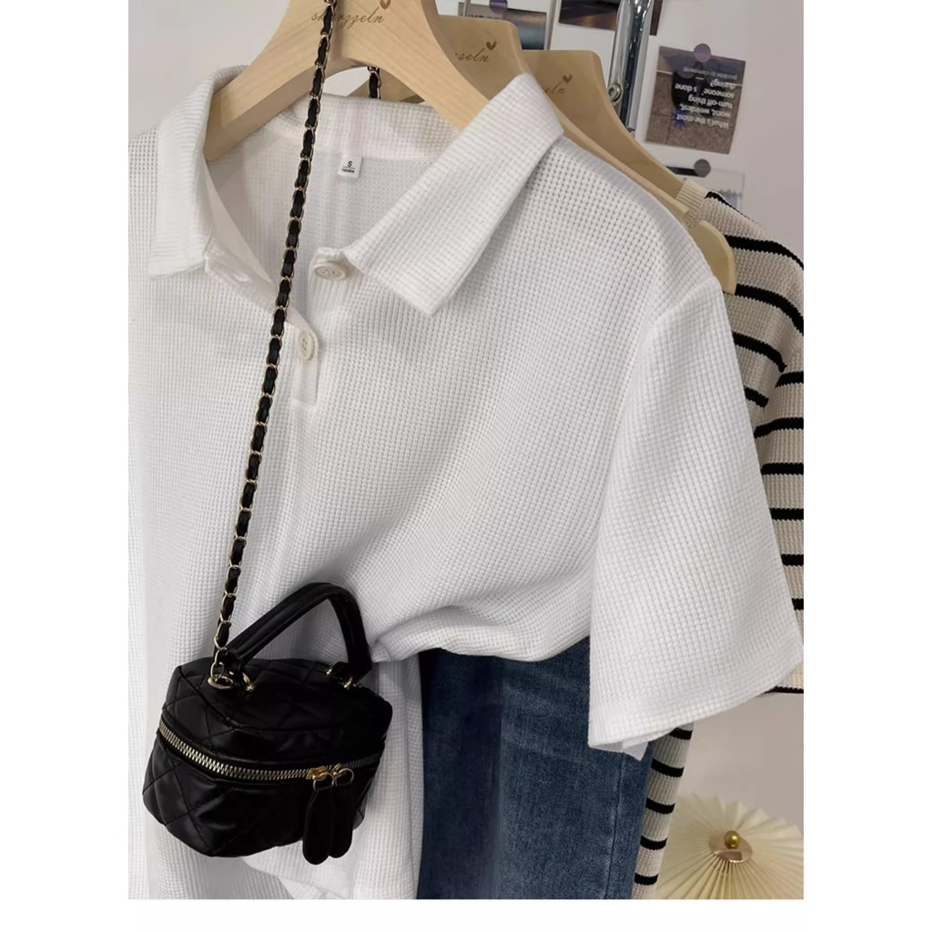 Áo Thun Polo Nữ Bigsize Thiết Kế Đơn Giản, Phong Cách Hàn Quốc APL