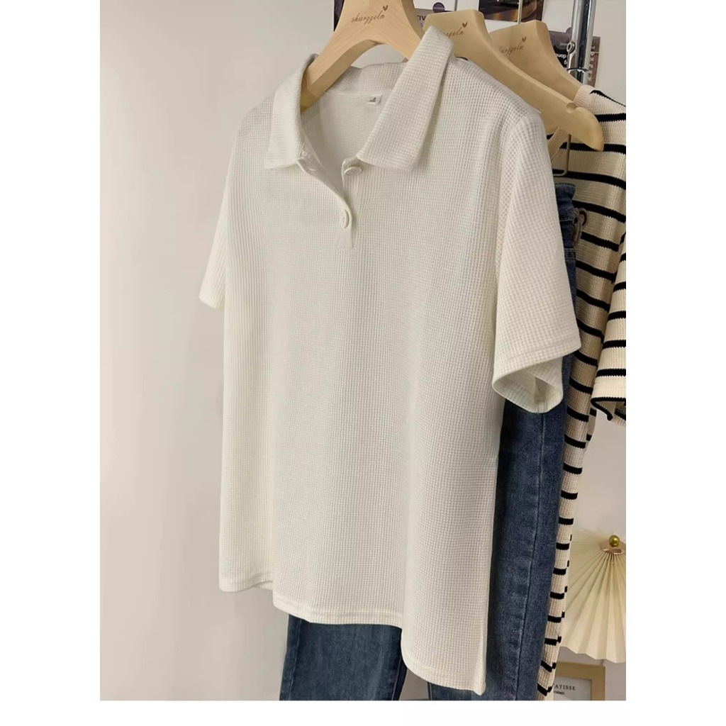 Áo Thun Polo Nữ Bigsize Thiết Kế Đơn Giản, Phong Cách Hàn Quốc APL