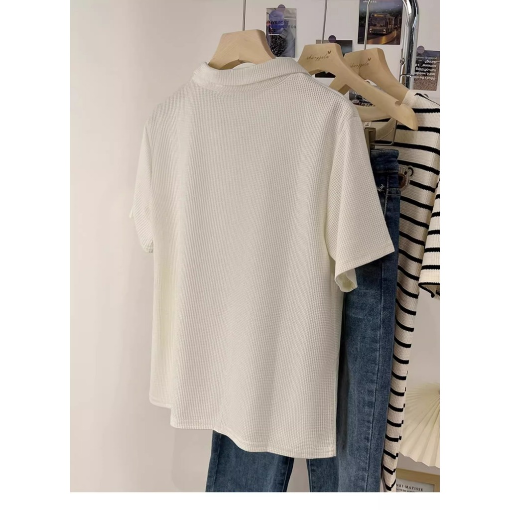 Áo Thun Polo Nữ Bigsize Thiết Kế Đơn Giản, Phong Cách Hàn Quốc APL