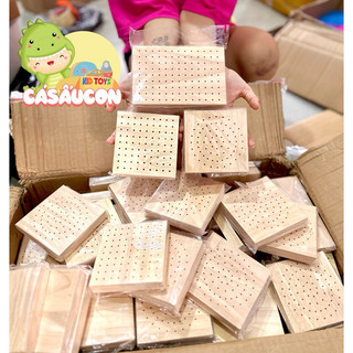 Đế gỗ đục lỗ phơi , cắm và tạo hình đất sét  DIY ( đủ size )