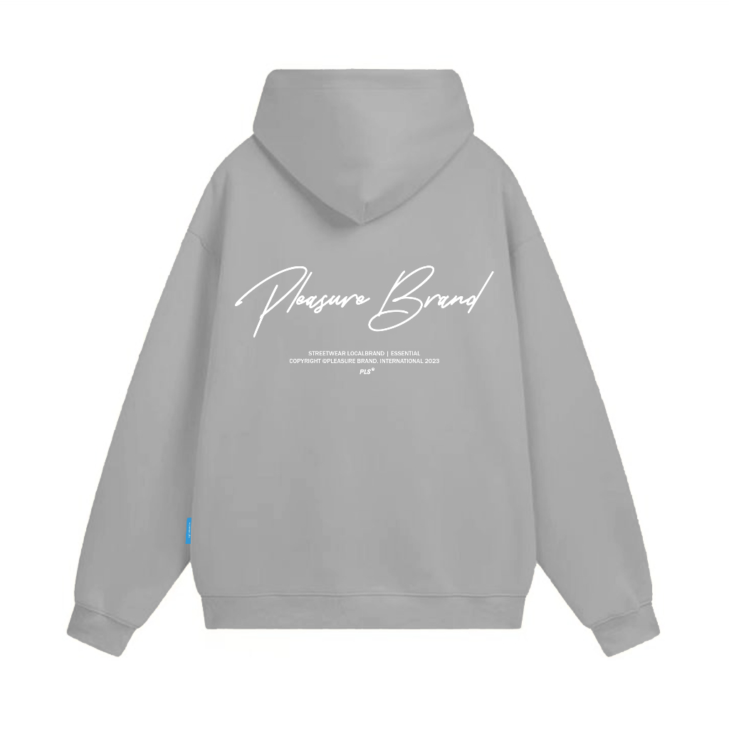 Áo hoodie PLEASURE Signature/ver 03 form rộng mũ 2 lớp tay phồng chất nỉ bông 100%cotton premium