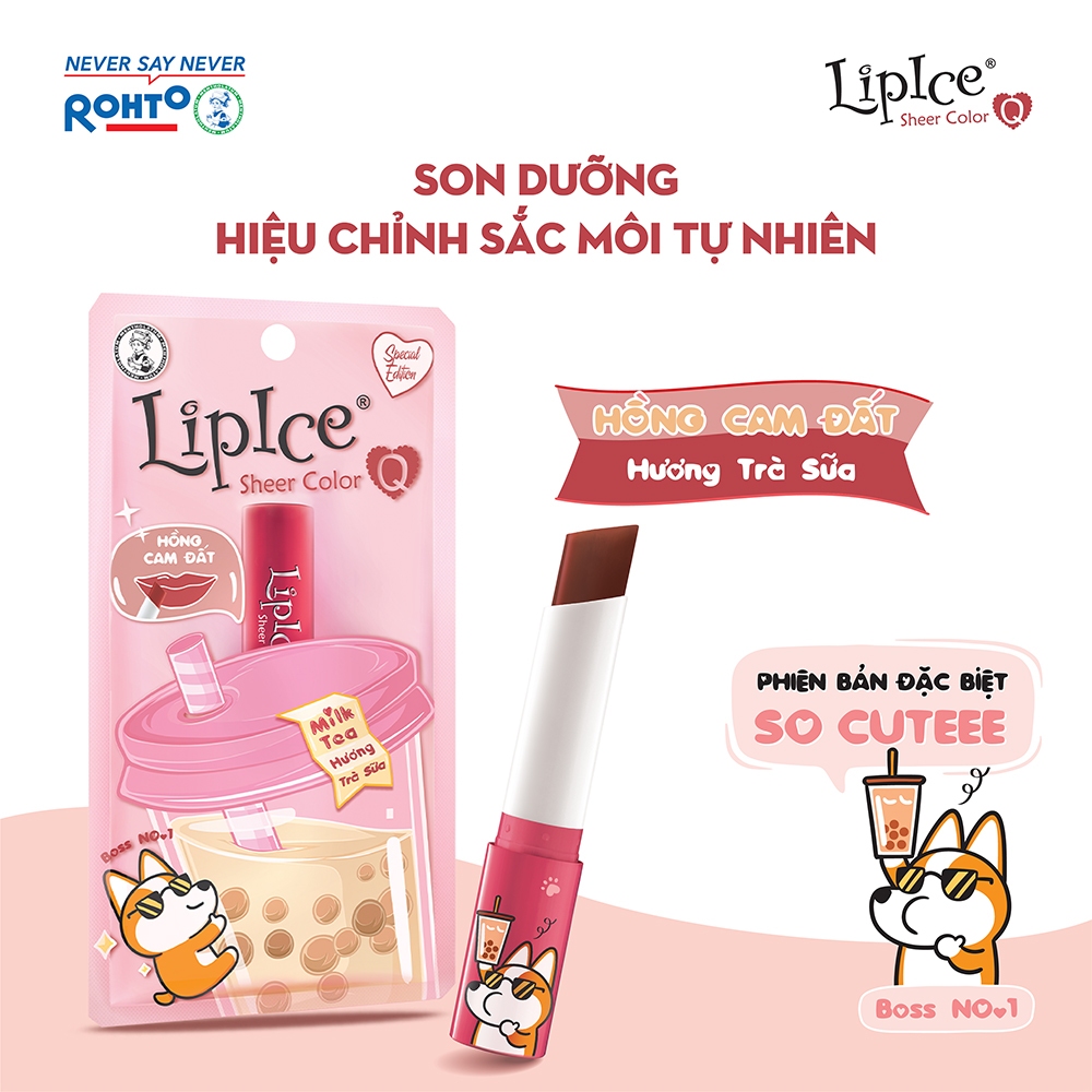 Son Dưỡng LipIce Hương Trà Sữa, Màu Hồng Cam Đất 2.4g Hasaki Sản Phẩm Chính Hãng