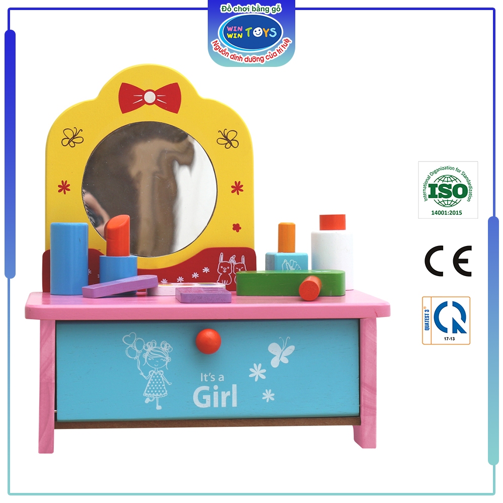 Đồ chơi gỗ Bàn trang điểm | Winwintoys 60582 | Phát triển trí tưởng tượng và khéo léo | Đạt tiêu chuẩn CE và TCVN