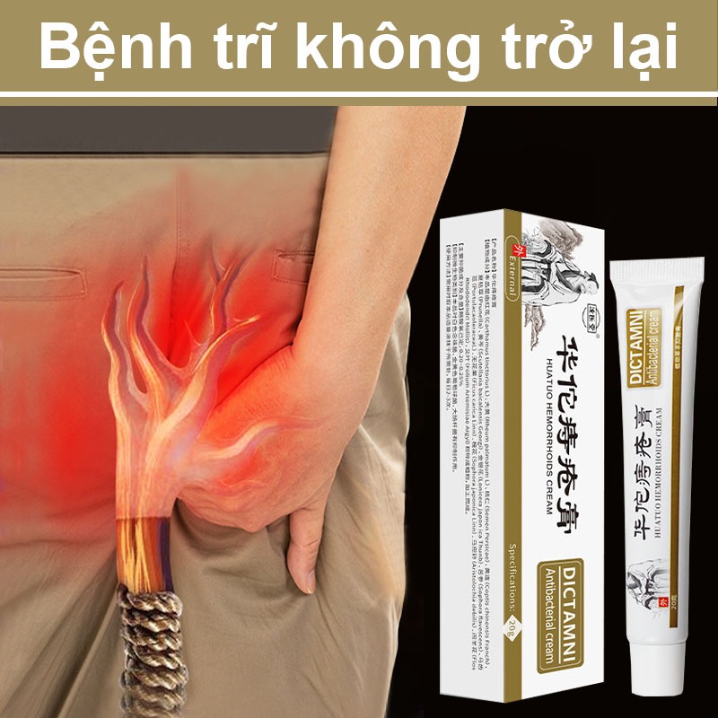 Kem Bôi Trĩ Authentic Hemorrhoids Herbal Cream Ointment 20g Cứu trợ trĩ ngồi lâu dẫn đến Không thoải mái, ngứa Đau đớn