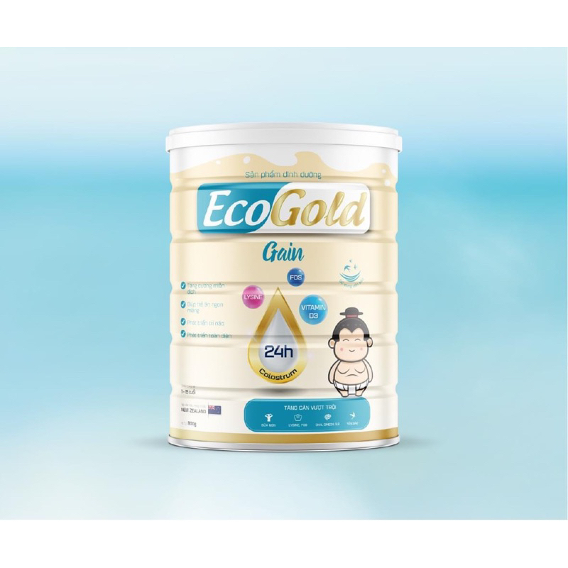 Date2027-Combo 5 lon Sữa EcoGold Gain,dành bé 1-15 tuổi,mua combo 5 lon tặng 1 lon cùng loại