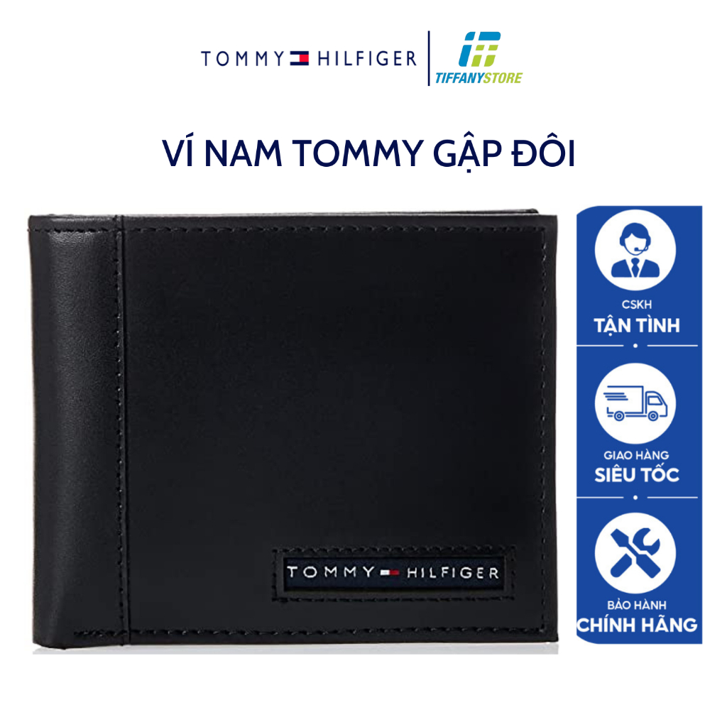 Ví nam Tommy Hilfiger Mens Cambridge Passcase - Ví da màu đen 5675/01 - Hàng chính hãng - Nhập tại Mỹ